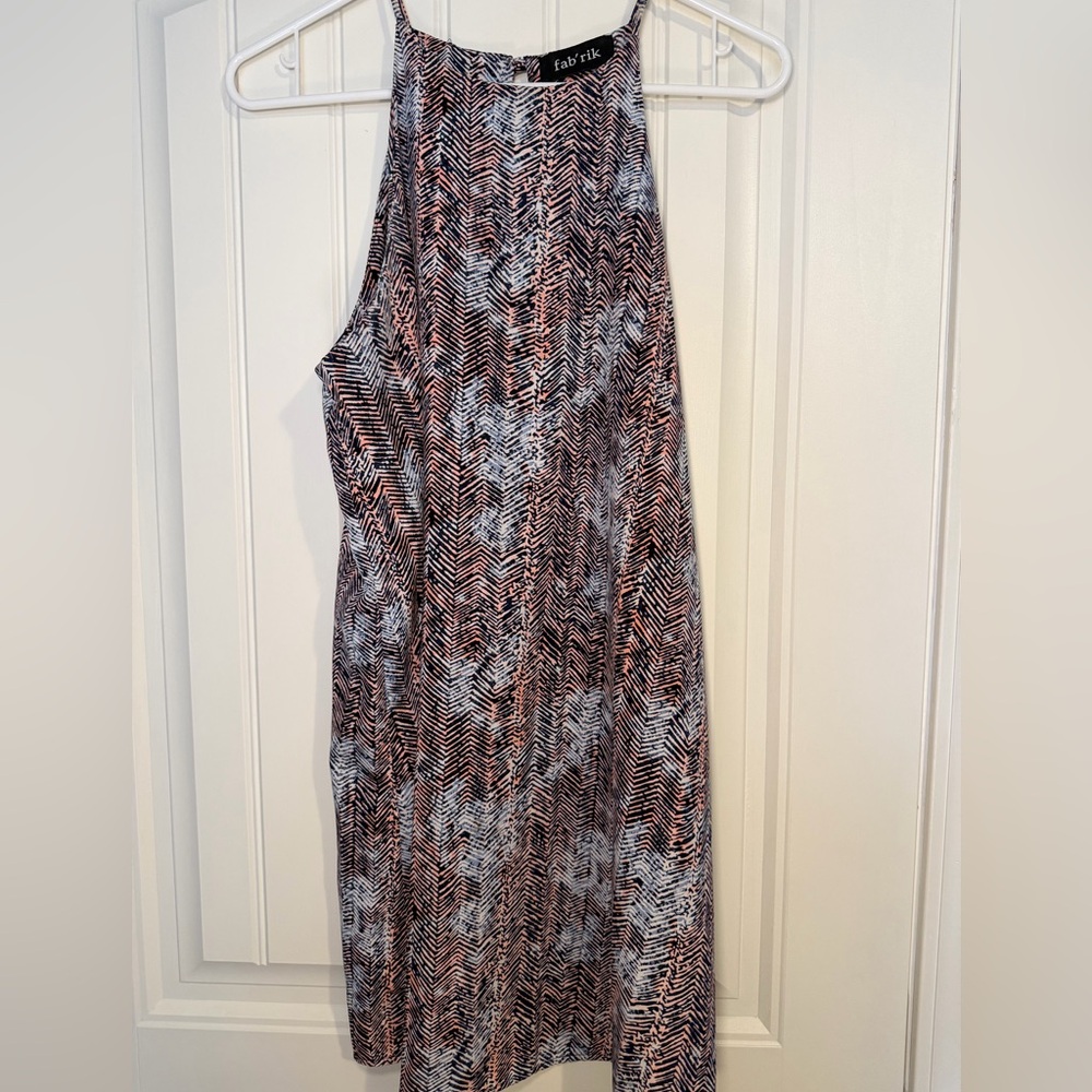 Fab’rik Women's Patterned Maxi Dress - Black, White, and Pink